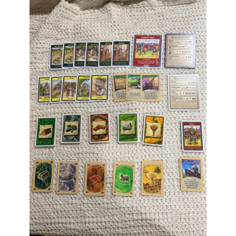 Settlers of Catan Replacement Parts- cards